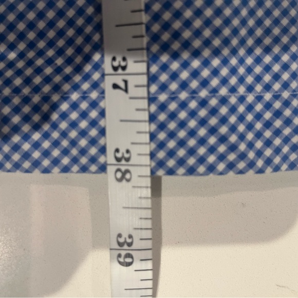 Talbots NWT VTG tshirt blue and white‎ plaid button up dress size 4 sleeveless - Picture 8 of 8
